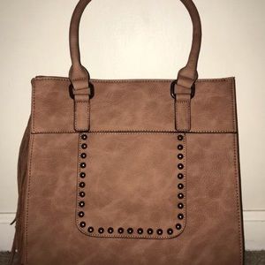 Camel leather purse